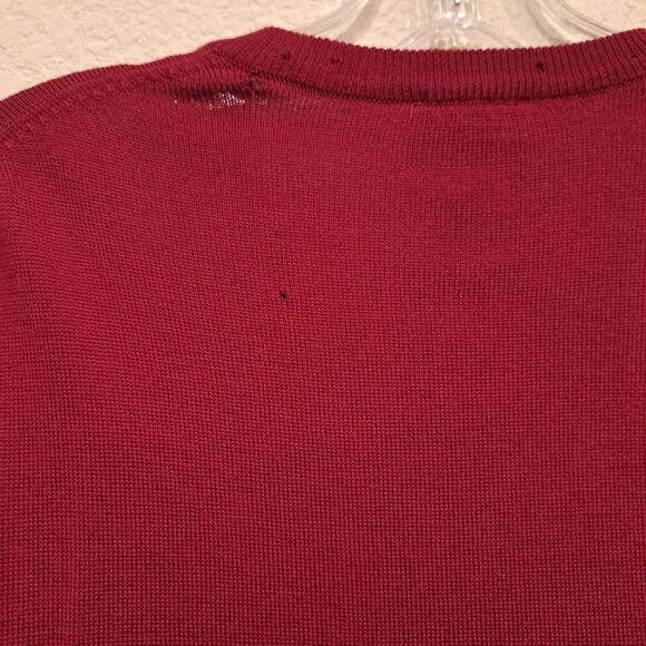 JoS. A Bank Traveler 100% Merino Wool V-neck Sweater Lightweight sz L New! as is - Picture 5 of 13